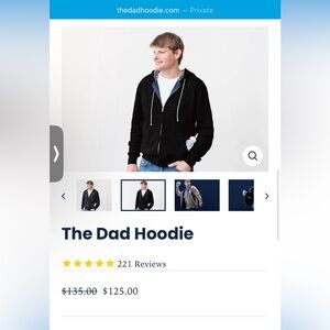 NWT “The Dad Vest” Black Size Medium by The Dad Hoodie